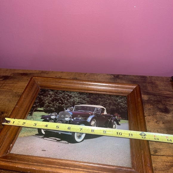 VINTAGE ANTIQUE 1931 CADILLAC CAR PICTURE FRAME - Picture 7 of 8